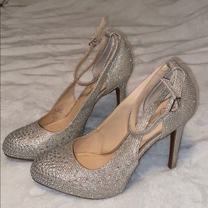 Sparkling Silver Heels